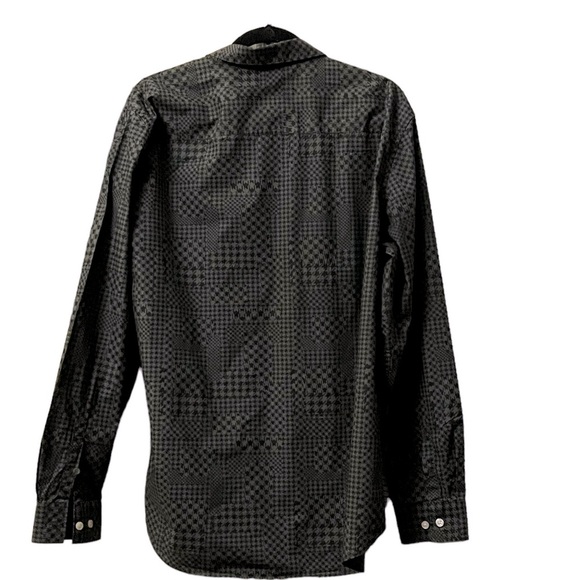 Armani Exchange Shirt Mens Xl Black and green color Button Down Long Sleeve - Picture 9 of 10